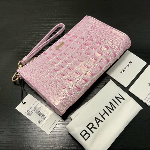 Brahmin Handbags - Brahmin Daisy ROSE WATER MELBOURNE Wristlet Clutch Makeup Bag NWT